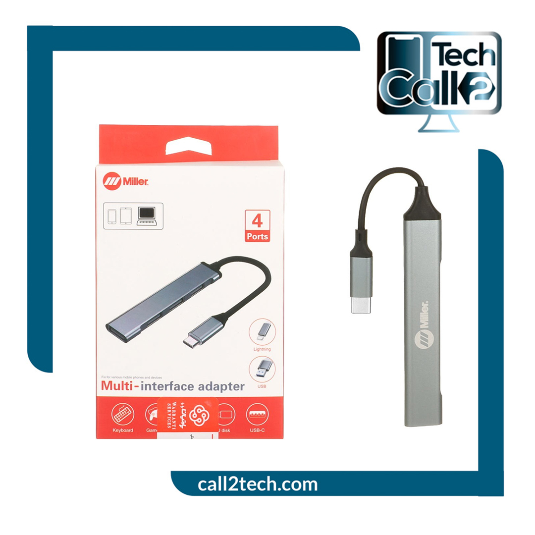 هاب 4 پورت Miller Type-C مدل MHU-930